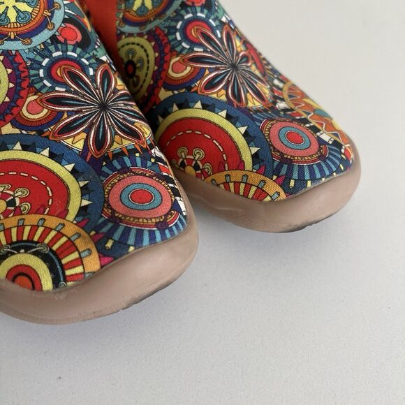 Uin Blossom Malaga Women's Slip On Mules Boho Floral Colorful Canvas Size 8.5 - Picture 3 of 9